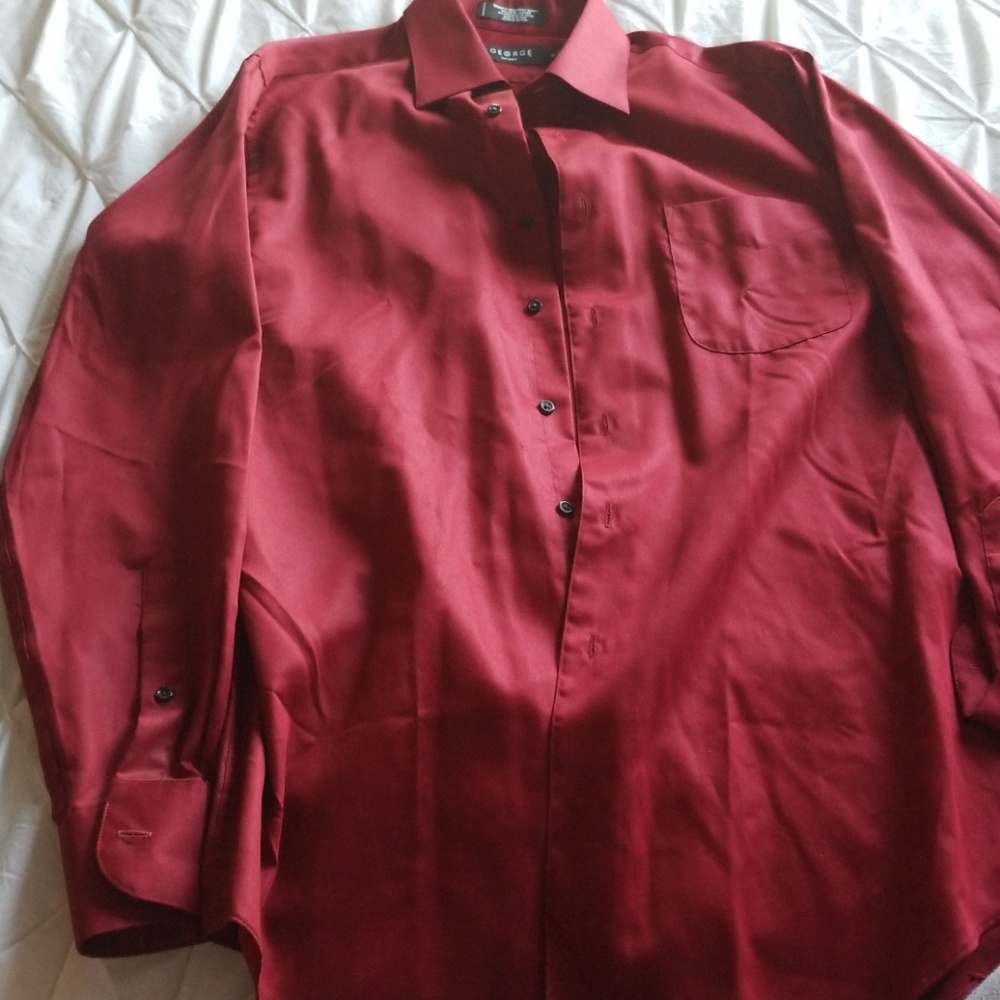 Red long sleeve button up